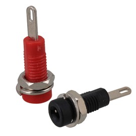 BQLZR 2mm Step Type Multimeter Detect Probe Binding Post Banana Jack Socket Panel Mount Pack of 10