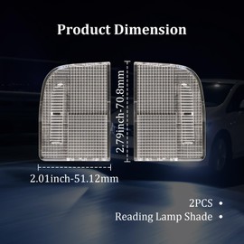 Figpade 1Pair Interior Dome Light Cover OEM 34401-SDA-A21 34402-SDA-A21,Dome Light Assembly Replacement Compatible with Honda,Essential Cover of Map Light for Car