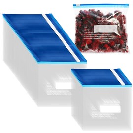 com-four® 60 x Freezer Bags 1 Litre for Sealing, Resealable Food Storage Bags - All-Purpose Bags for Aroma Protection and Vitamin Freshness up to -40°C (1 L - 60 Pieces)