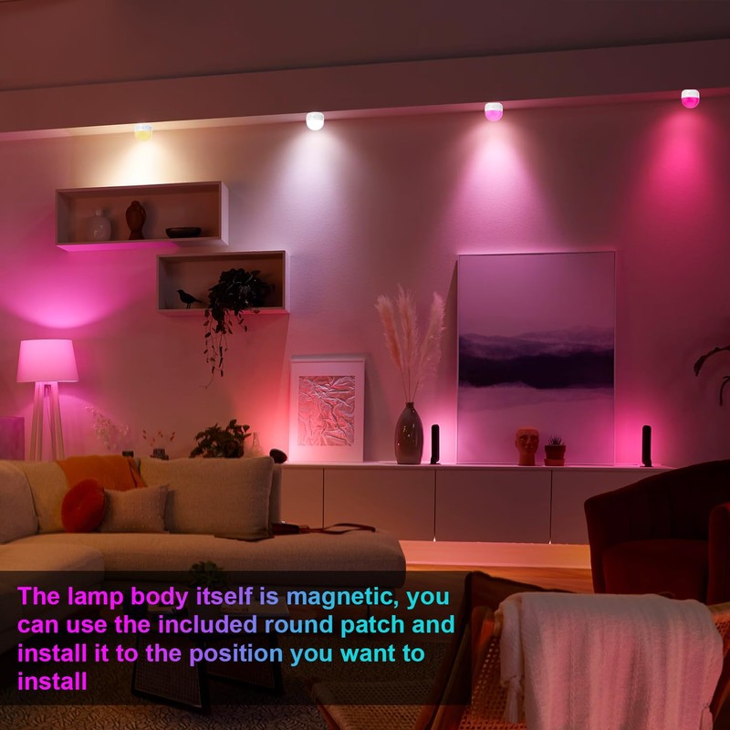 LGMCF Rechargeable Light Bulb with Remote - E26 2Pack 6W