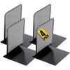 1InTheOffice Sujetalibros para estantes, sujetalibros de malla metálica resistente, extremos