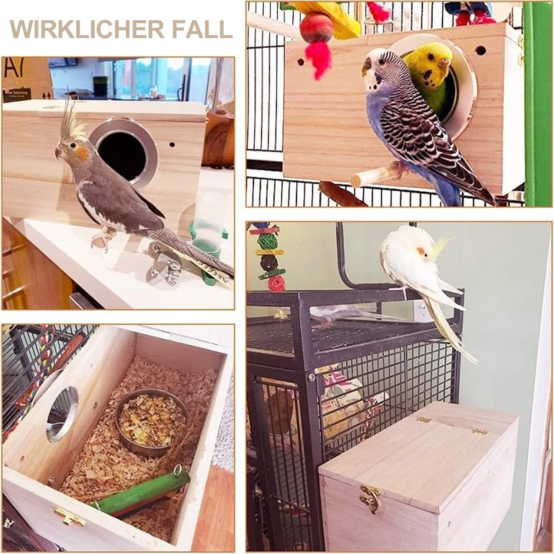 iDMRURvm Budgie Nesting Box Transparent Design Parakeet Nesting Box Bird