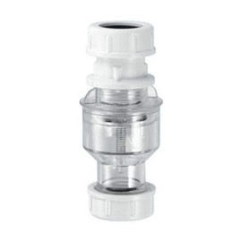 McAlpine TUN5-CL Tunvalve Straight Through (Clear), White