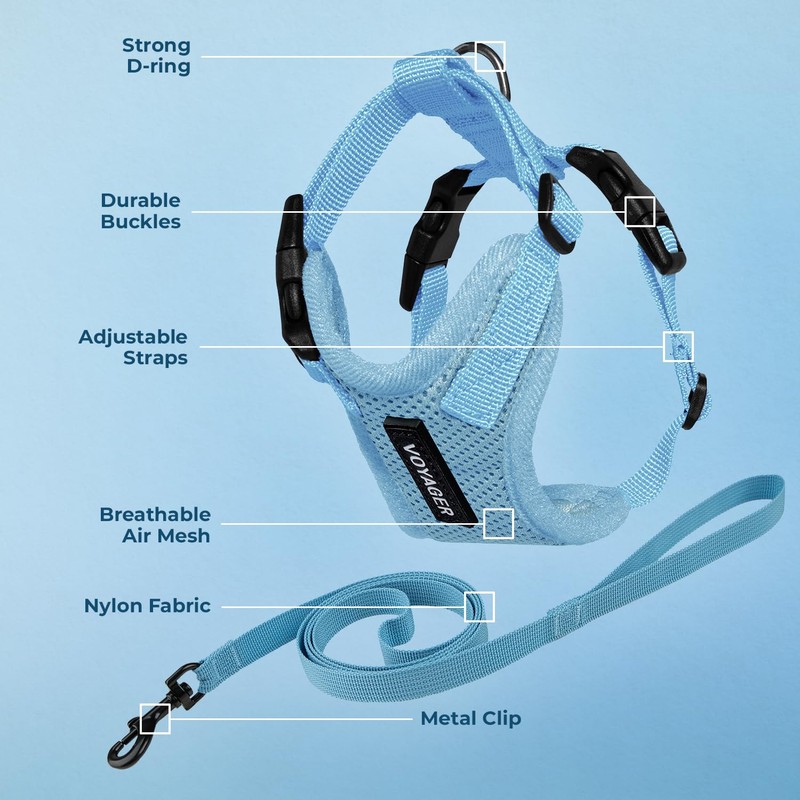 Voyager Step-in Lock Cat Harness and Reflective Cat Lead with