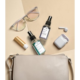 DERMAGLOVE SAFE TRAVELS KIT 6 pack of 3 -HAND MIST and 3 - SURFACE SPRAY in Travel size 2 oz bottles. Perfect for eliminating contaminates in your travel spaces, and on your hands. 6 – 2 FL OZ