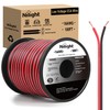 Nilight 100FT 16AWG Copper Clad Aluminum Wire 16/2 Gauge Red