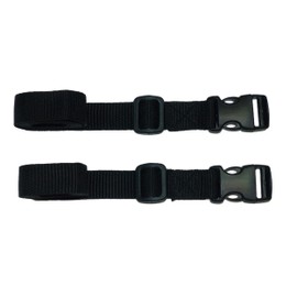 Webbing Strap with Quick Release Buckle, Pack of 2 (Black, 1 metre)