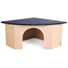 Croci R2075875 Holzeckhaus mit blauem dach, 29 x 13 x