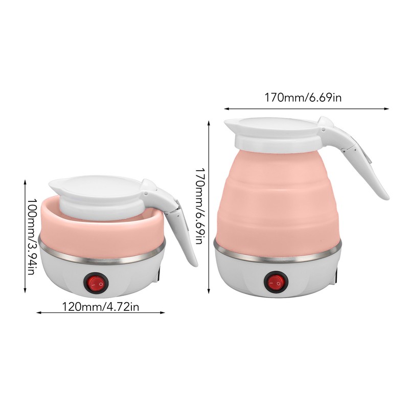Foldable Electric Kettle 400W 600ML Auto Power Off Collapsible Travel