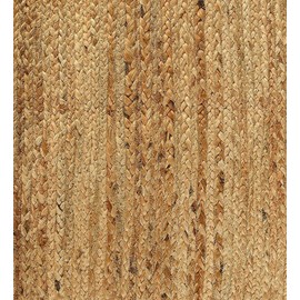 Hand Woven Natural Fiber Reversible High Traffic Resistant 100% Jute Burlap Braided Table Runner Area Rug 60 Inches Long Hand Crafted Rustic Vintage Dining (Natural Jute, 14" X 60" Inch)