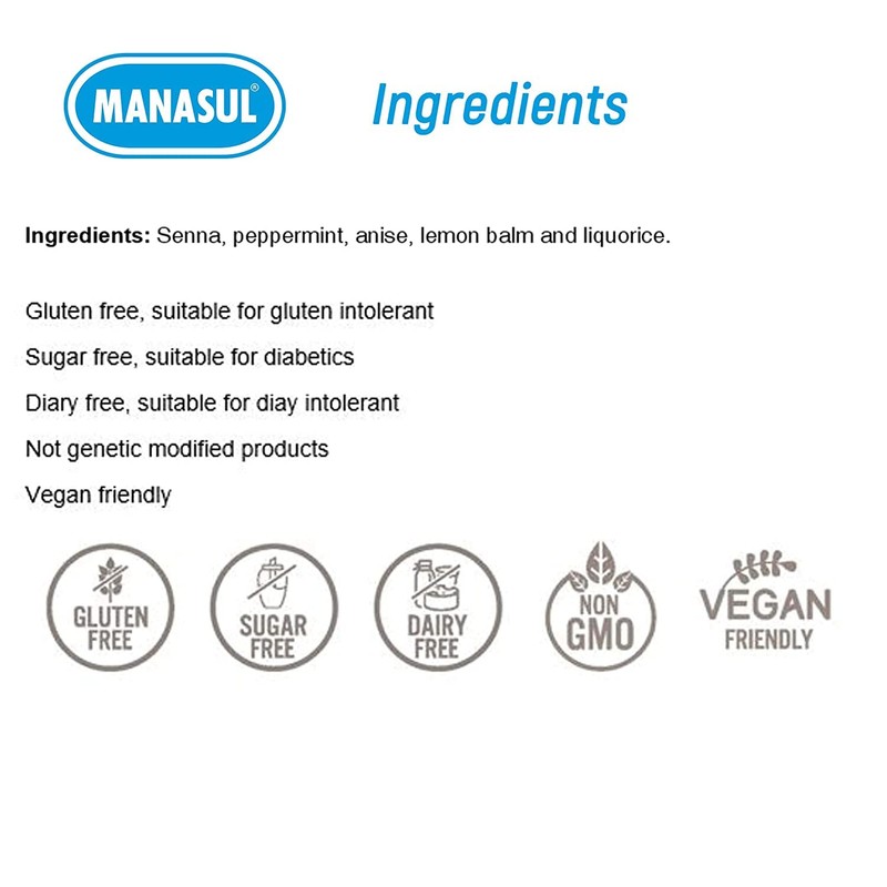 MANASUL Classic - Laxative Infusion Based On Senna, Peppermint, Lemon
