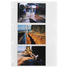 HAKUBA スぺアルバム台紙 工事用 工事 用 アルバム 替台紙 A-L6W 4穴L判6枚用 (メモ欄なしタイプ) L 151~200枚 521481