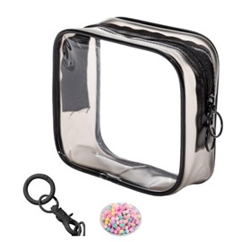 EMIRAIZE Plush Pouch, Sewn Pouch, Pain Bag, Portable, Plush Toy, Large, 7.9 inches (20 cm), Black, Size S, Carrying Pouch Plush Toy