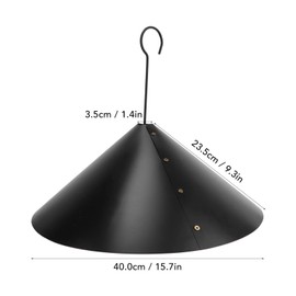 Squirrel Baffle, Galvanized Steel Squirrel Flapper Protects Bird Feeders, Durable Rust Resistant Black (Screw Style (PVC Material, with Hook))