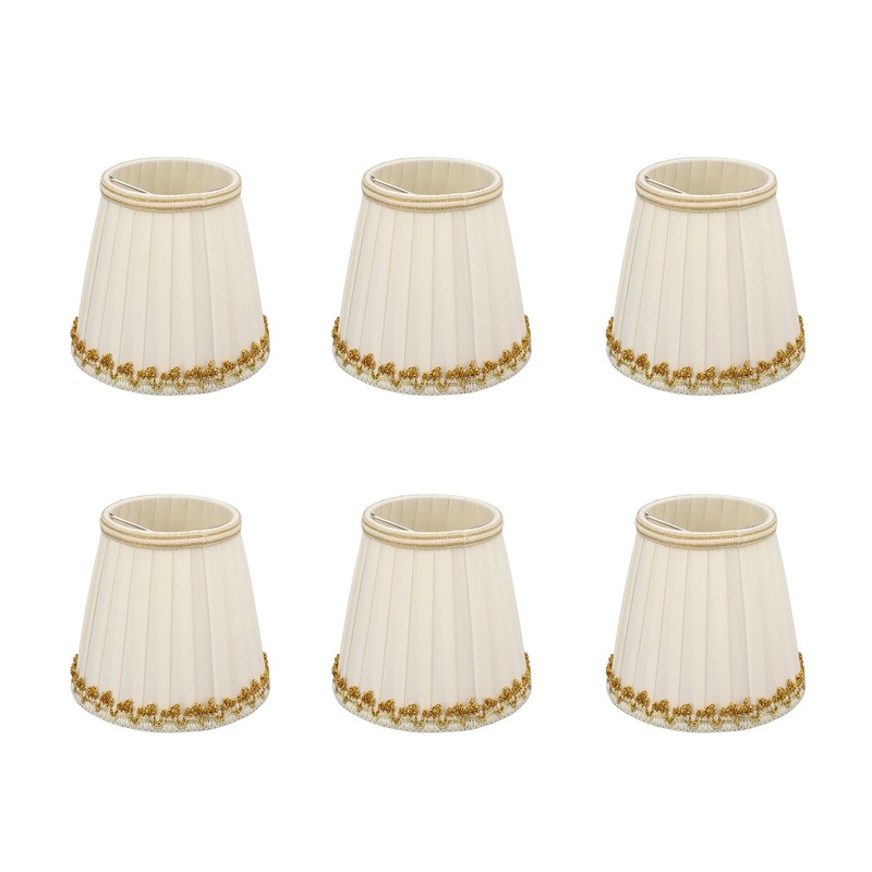 6Pcs Small Lamp Shades Safe Soft Easy Installation Modern Light