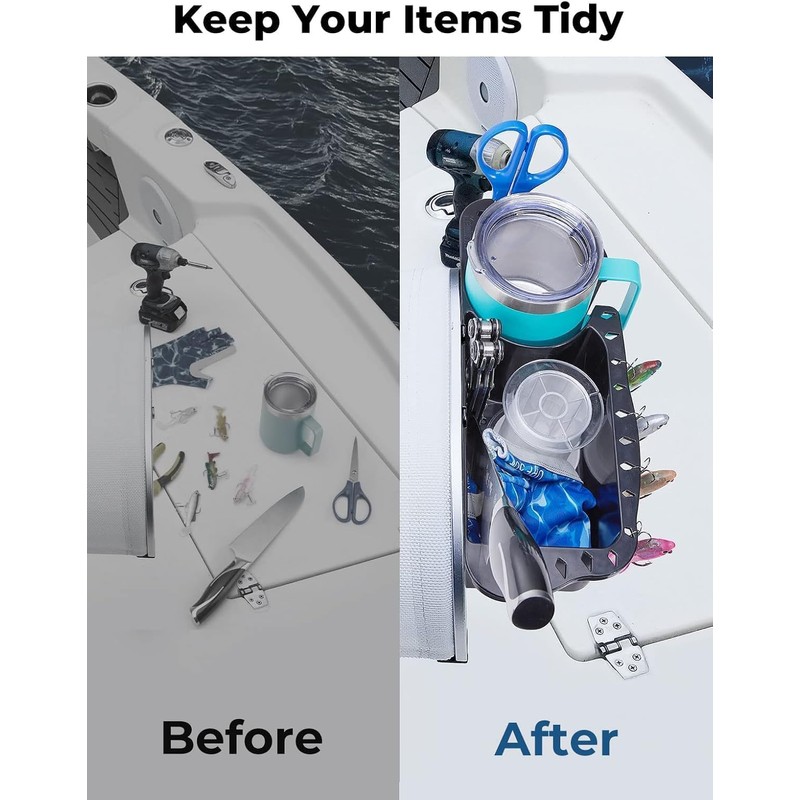 WADY Boat Caddy Organizer, Universal Fit for Bass, Kayak, Pontoon,