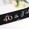 BAHABY 40th Birthday Decorations for Women 40th Birthday Sash 40