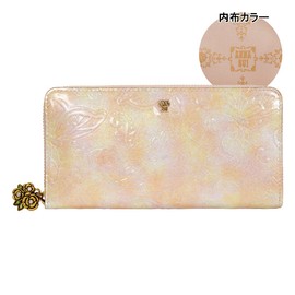 ANNA SUI Anna Sui 315811 316891 Women's Long Wallet, Round Zipper, Papillon 315811, [32] Pink