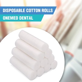 OneMed Disposable Cotton Rolls 1000 Rolls of White Non-Sterile Cotton Pads 100% Cotton Mouth Rolls Soft and Absorbent Nose Plugs for Kids and Adults