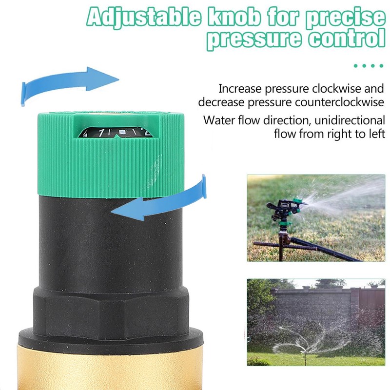 Water Pressure Regulator Brass G3/4 Water Pressure Reducer Valve with