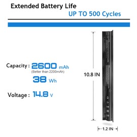 756743-001 VI04 V104 Laptop Battery for HP Pavilion 15-P 17-F Series 15-p011na 15-p165sa 15-p214dx 15-p003ax 17-f115dx 17-f215dx Fit 756744-001 756478-421 HSTNN-DB6K TPN-Q140 [14.8V 2600mAh 4Cell]