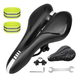 Bicycle Saddle Men's Comfortable, Gel MTB Saddle Bicycle Saddle, Ergonomic Sports Saddle for Mountain Bikes, for Women Men, Bicycle Saddles Hollow Road Bike Saddle Mountain Bike Accessories