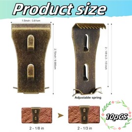 Jindizi 10Pcs Brick Hook Clips Heavy Duty Hanging Clips Brick Clamps Outdoor Brick Hangers Wall Clips Without Drilling for Hanging Outdoor Home Decoration