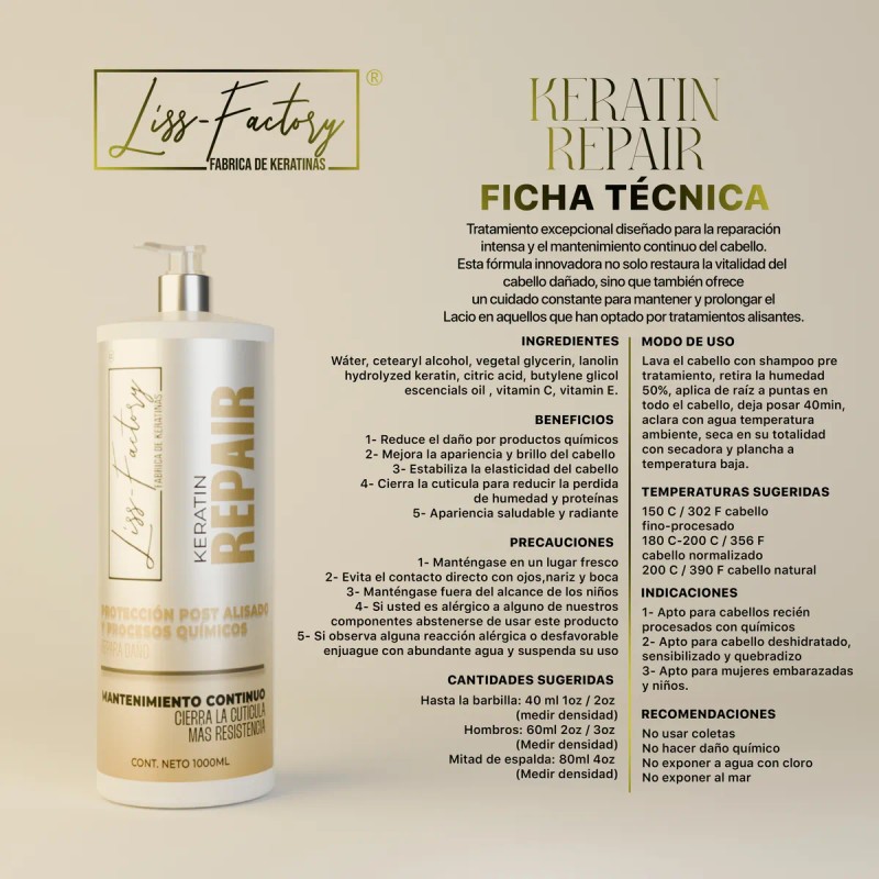 Keratin Repair 2.0 Liss-factory Organic 250ml
