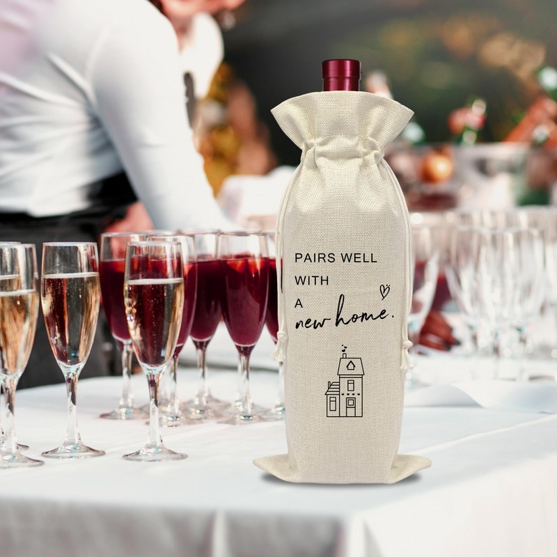 AWSICE New Home Gift Wine Bottle Bag - Pairs Well