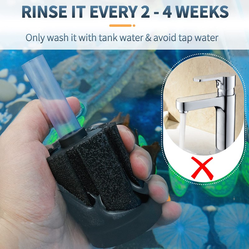 Pawfly 3 Pack Aquarium Sponge Filter Quiet Betta Fry Shrimp
