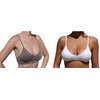 Anemone Women's Seamless V-Neck Padded Bralette with Adjustable Straps (One