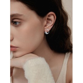 Midari Sterling Silver Animal Huggie Hoop Earrings Cute Elephant Unicorn Black Cat Dinosaur and Panda Earrings Sensitive Ears Friendly Everyday Wear Jewelry Gifts for Women, Small, Sterling Silver, No