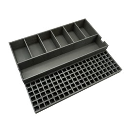 Generic Impact bit holder insert for DEWALT Medium ToughCase (7 compartment + 120 bit) - Insert Only (Industrial Gray), D-MTC-7-1-120