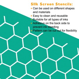 BOOLOOEN Silk Screen Stencil Reusable Adhesive Stencil, Mesh Adhesive Mold for Painting on Wood, DIY Home Decor Crafts