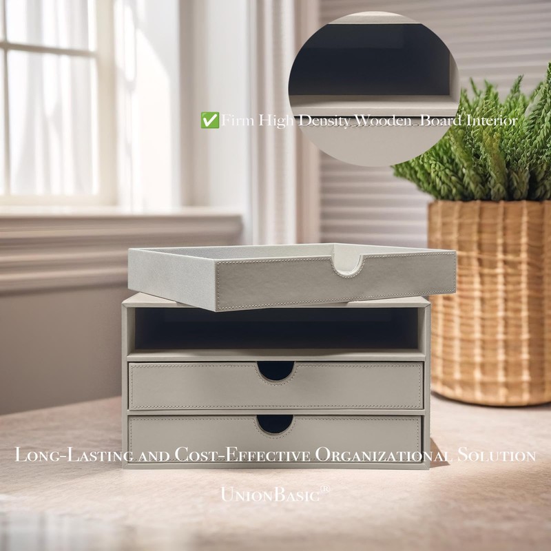 UnionBasic Document Organizer, 3-Drawer File Cabinet Document Storage Box, Office
