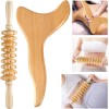 Machomby 2 Pcs Wooden Gua Sha Tools Lymphatic Drainage Tool