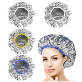 4 Pieces of Tinfoil Constant Temperature Hair Mask Caps, Tinfoil Caps, Hair Care Oil Caps, Deep Conditioning Heat Caps, Oil Hair Dye Caps, Steam Caps for Deep Conditioning
