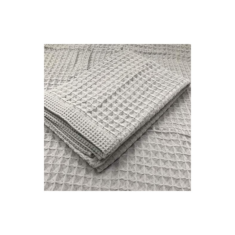 Imabari Towel, Set of 2 Bath Towels, Waffle Weave, Off-White,