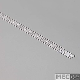 ledomec LED Profile ST10 Aluminium Silver for LED Strips up to 10 mm Including Cover (Silver 1 m, Clear)