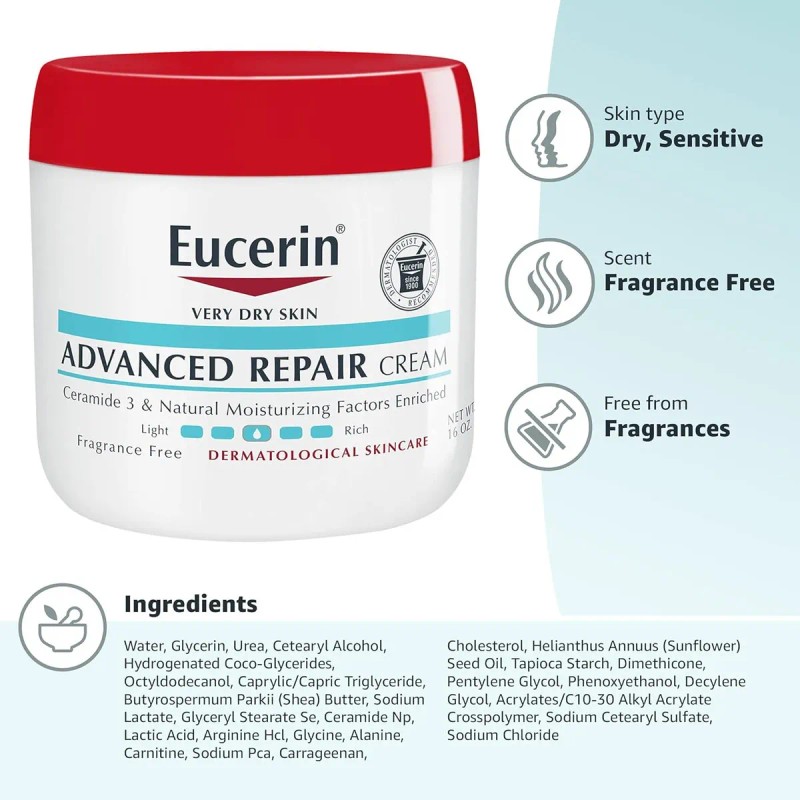 Eucerin Advanced Repair Creme 16 Onzas (el Empaque Puede Var