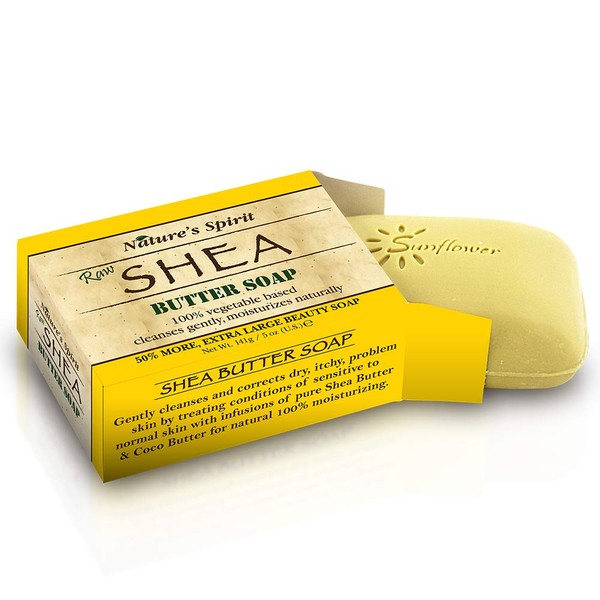 Nature's Spirit Raw Shea Butter Soap 5 ounce (Pack of 2)
