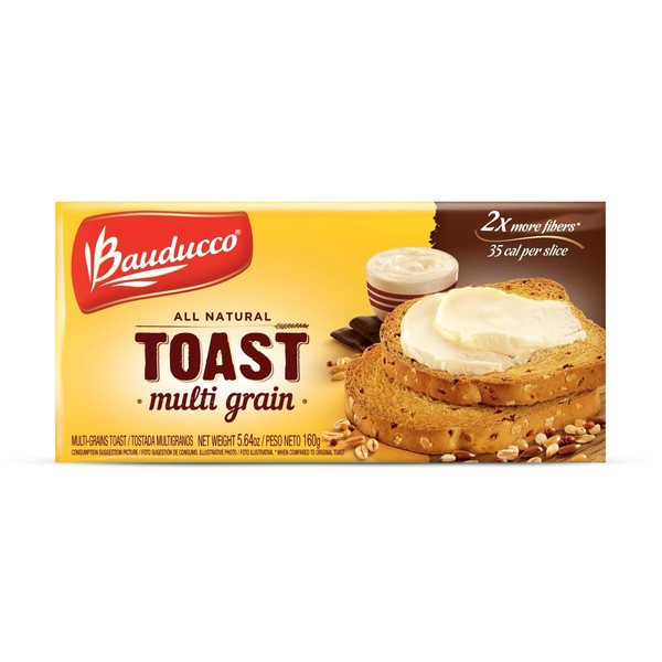 Bauducco Toast, Multi-Grain, 5.64 Ounce (Pack of 16)