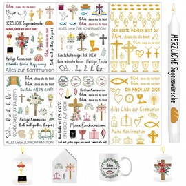 Ymoryiyi Pack of 6 Rub on Sticker Transfers (Communion)