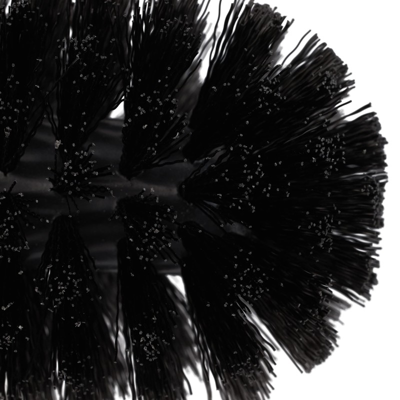 Relaxdays Toilet Brushes, 80% plastic 20% stainless steel, Black, 35