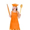 CWFUN Kids-Child's Orange Apron and chef hat Set,Aprons for Kids-Boys