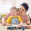 Zeoddler Solar System Toys for Kids 3-6, Wooden Space Puzzle,