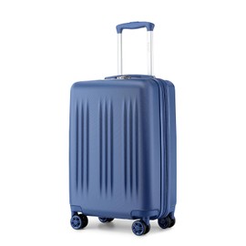 Kono Small 20 Inch Expandable Carry On Luggage with Quiet Spinner Wheels & TSA Lock, Scratch and Drop Resistant PC+ABS Hardside 22x14x9 Airline Approved Suitcase, Navy Blue