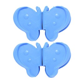 YARNOW 1 Pair Butterfly Oven Mitts Silicone Pot Holder for Kitchen Cooking Baking (Navy Blue)