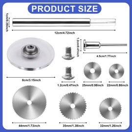 Inside Pipe Cutter for PVC Pipe（5Pcs Saw Blades）, Fit 3/8" Hex Shank Drill Bit, Plumbing Fitting Socket Saver Bit with 5 Sizes Blades & Adjustable Depth Gauge Guide ABS Plastic Pipe Reamer Tools Set