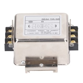 EMI Filter 10A Anti Interference Noise Filtration 35mm Rail Installation Single Phase Power Filter